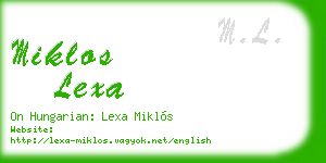 miklos lexa business card